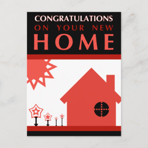 congratulations on your new home : pop shapes announcement postcard