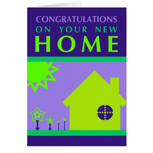 congratulations on your new home : pop shapes card | Zazzle