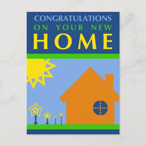 congratulations on your new home  pop shapes postcard