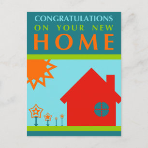 congratulations on your new home : pop shapes postcard