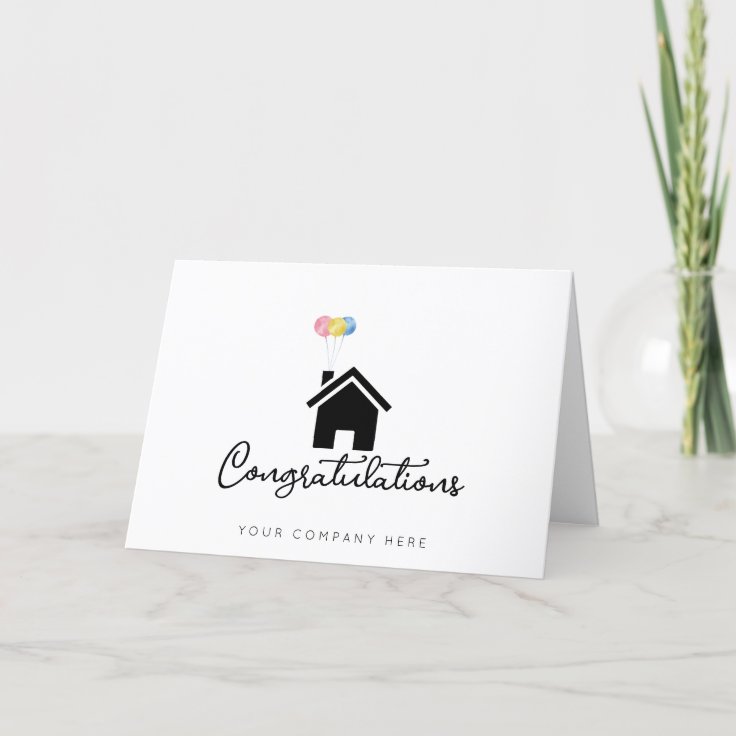 Congratulations on Your New Home Real Estate Thank You Card | Zazzle