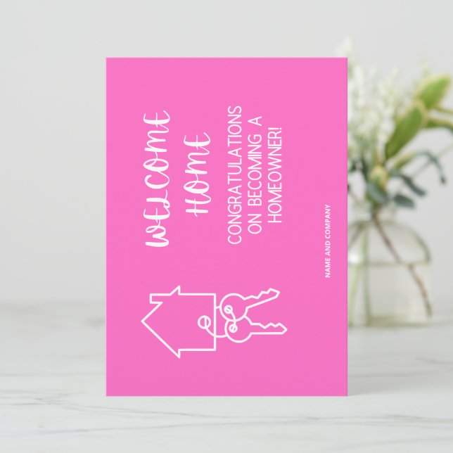 Congratulations On Your New Home: REALTOR Logo Thank You Card (Standing Front)