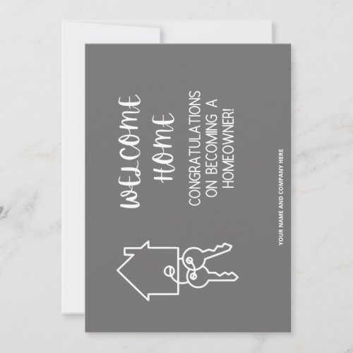 Congratulations On Your New Home REALTOR  Thank You Card