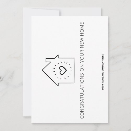 Congratulations On Your New Home REALTOR  Thank You Card