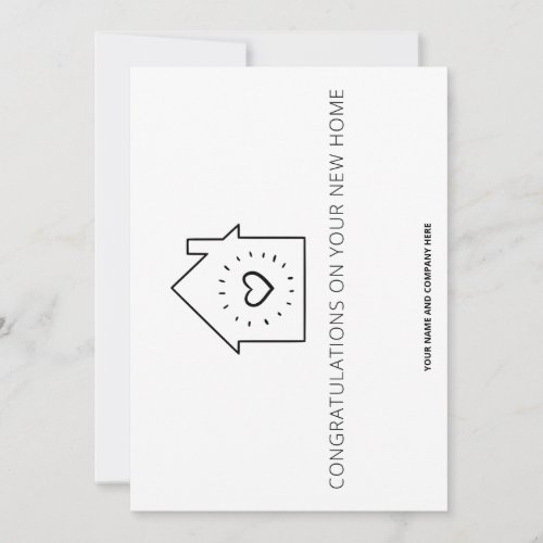 Congratulations On Your New Home REALTOR  Thank You Card