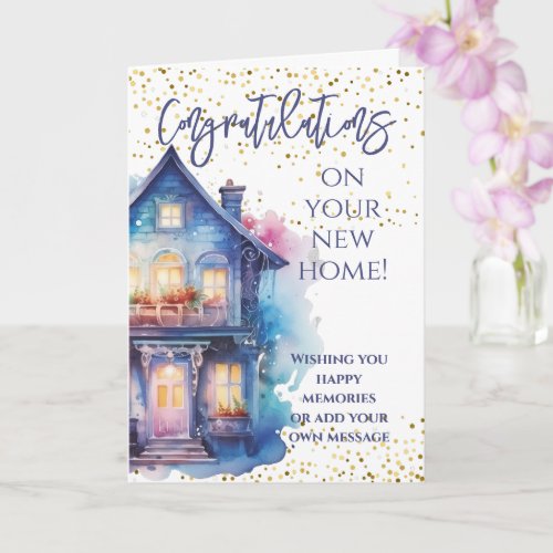 Congratulations On Your New Home Watercolor Card