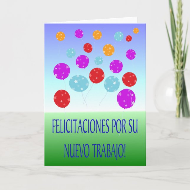 Congratulations On Your New Job Spanish Card (Front)