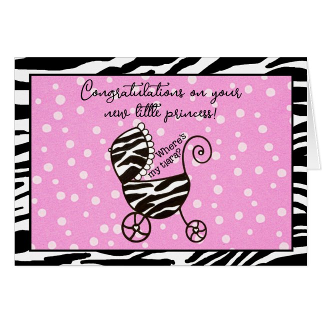 Congratulations on your new little Princess! Cards (Front Horizontal)