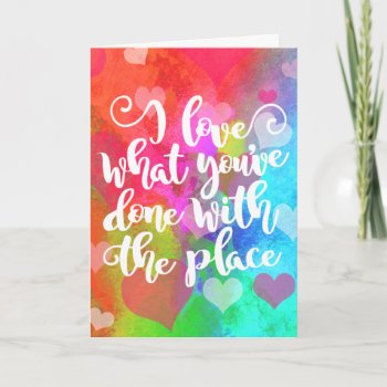 Congratulations On Your New Place Typography Card by MaeHemm at Zazzle