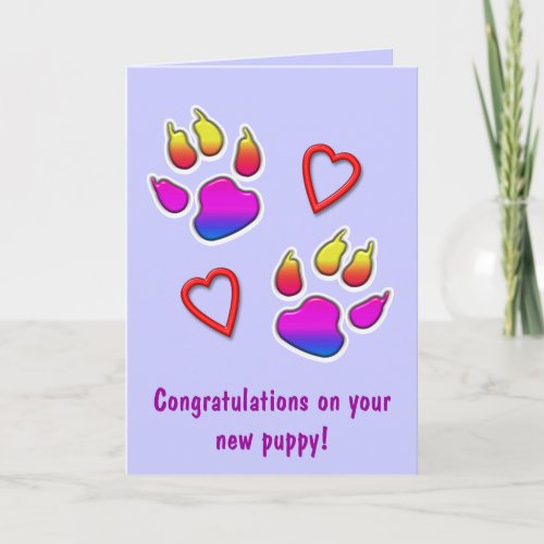 Congratulations on Your New Puppy Card