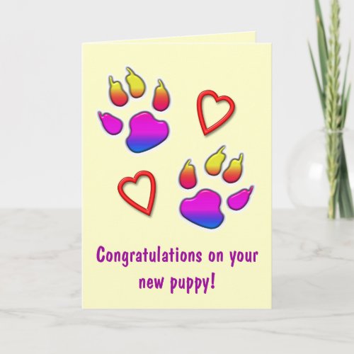 Congratulations on Your New Puppy Card