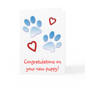 Congratulations on Your New Puppy Card