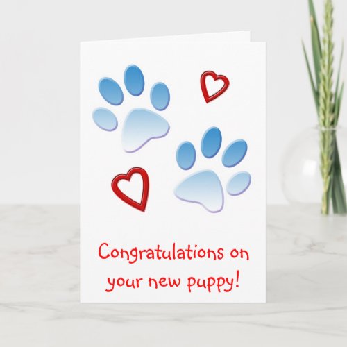 Congratulations on Your New Puppy Card