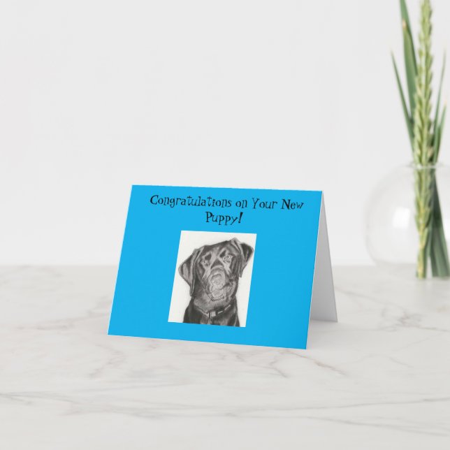 Congratulations On Your New Puppy! Greeting Card (Front)