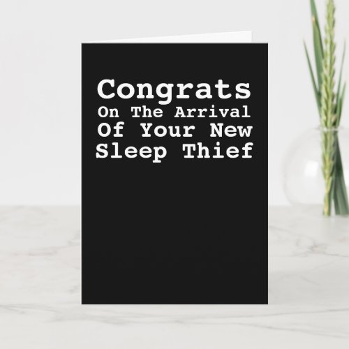 Congratulations on your new sleep thief card
