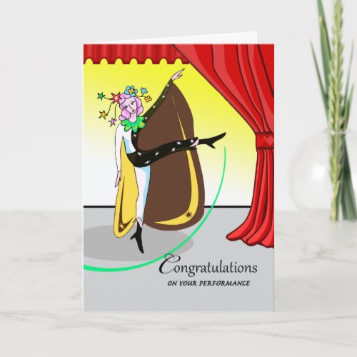 Congratulations on Your Performance Dancing Lady Card