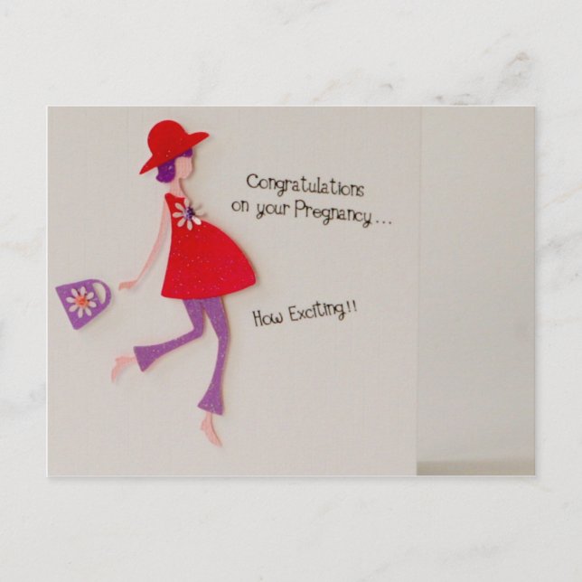 congratulations on your pregnancy! announcement postcard (Front)