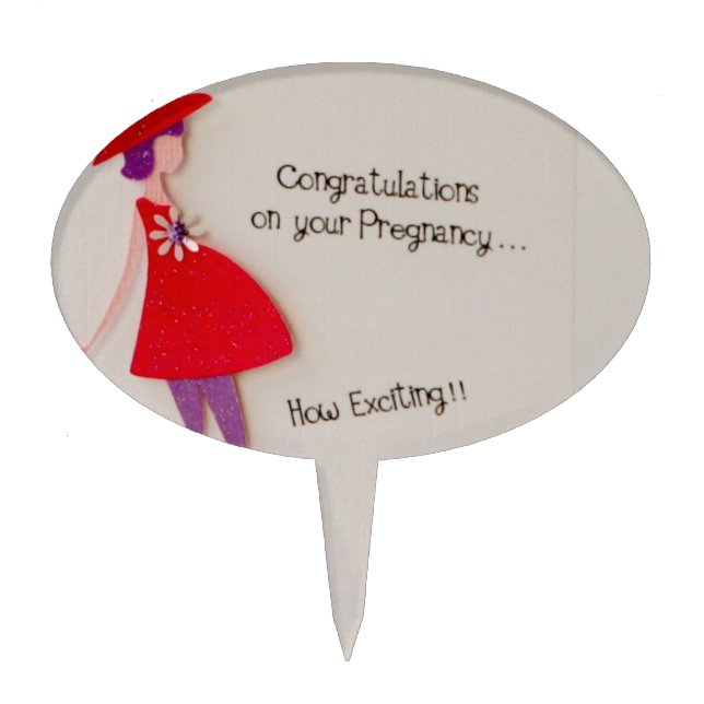congratulations on your pregnancy! cake topper (Front)