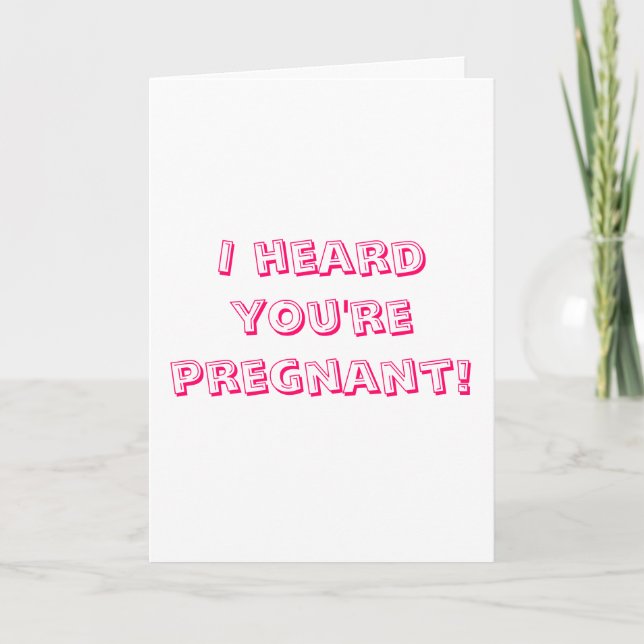 Congratulations on  your pregnancy! card (Front)