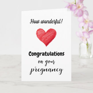Congratulations on your Pregnancy, Custom Text  Card