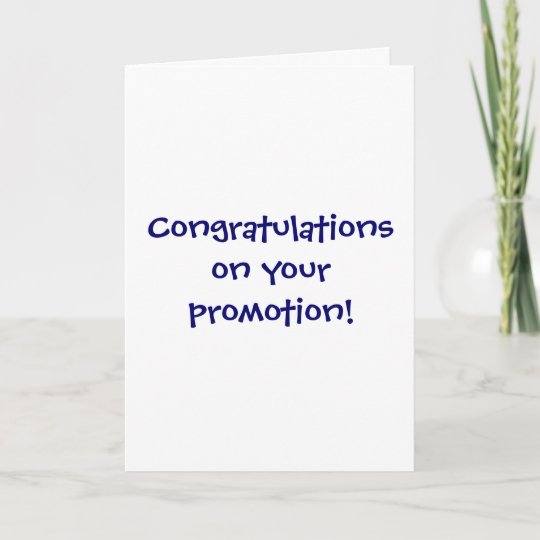 Congratulations on your promotion! card | Zazzle.com