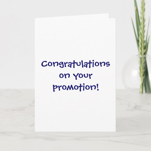 Congratulations on your promotion card