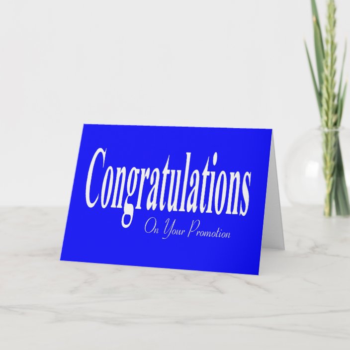 Congratulations On Your Promotion Card | Zazzle.com