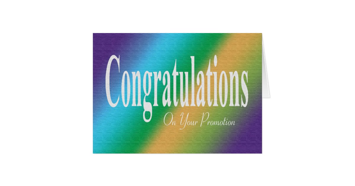 Congratulations On Your Promotion Card | Zazzle