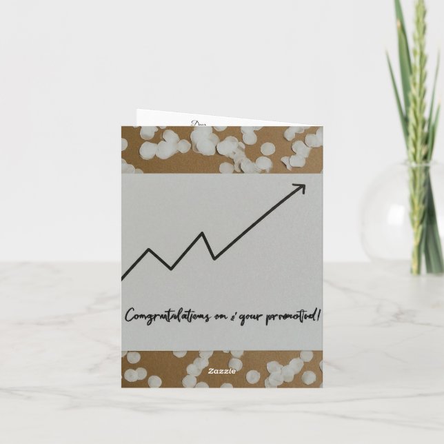 Congratulations on Your Promotion! Letterpress Thank You Card (Back)