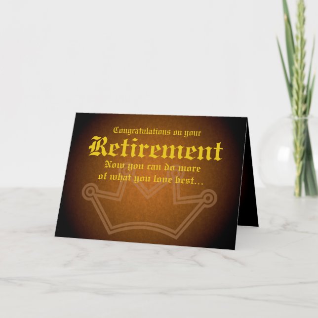 Congratulations on your retirement card (Front)