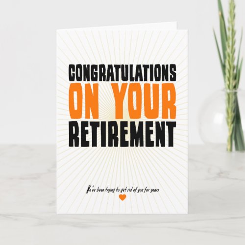 Congratulations on Your Retirement