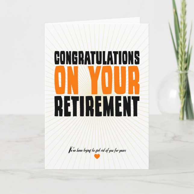 Congratulations on Your Retirement Card (Front)