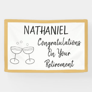 Congratulations On Your Retirement Personalized Banner