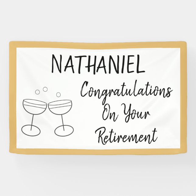 Congratulations On Your Retirement Personalized Banner (Horizontal)