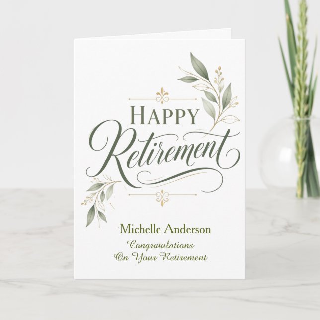 Congratulations On Your Retirement Personalized  Card (Front)