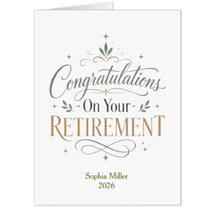Congratulations On Your Retirement Personalized Card