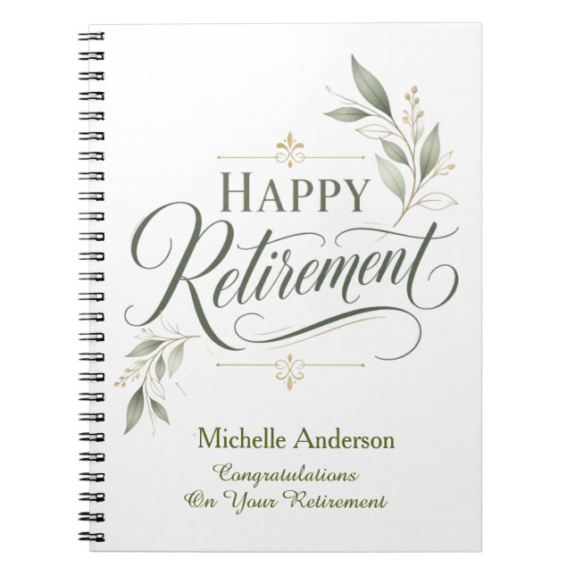 Congratulations On Your Retirement Personalized  Notebook (Front)