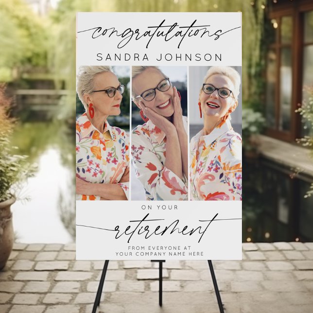 Congratulations On Your Retirement Photo Collage  Foam Board (Creator Uploaded)