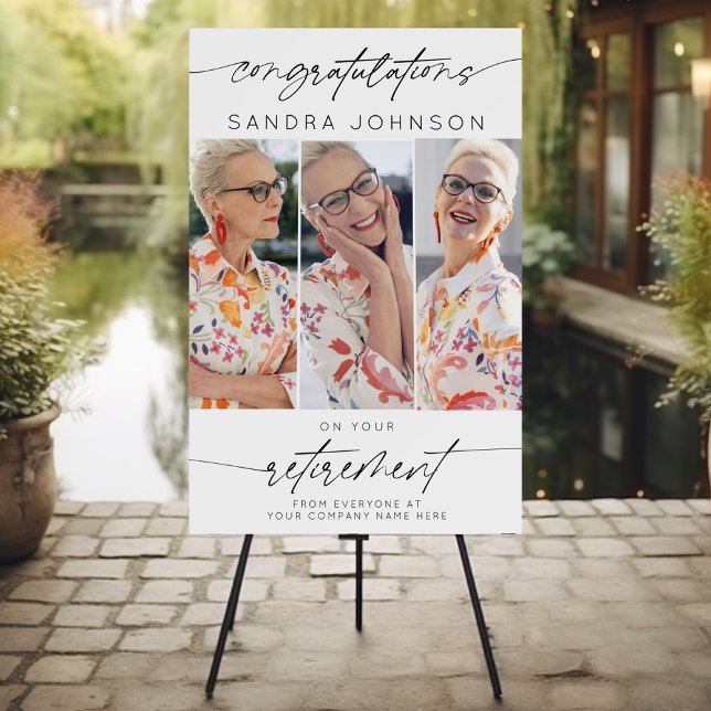 Congratulations On Your Retirement Photo Collage  Foam Board (Creator Uploaded)