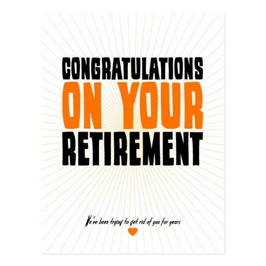 Congratulations on Your Retirement Postcard | Zazzle.com