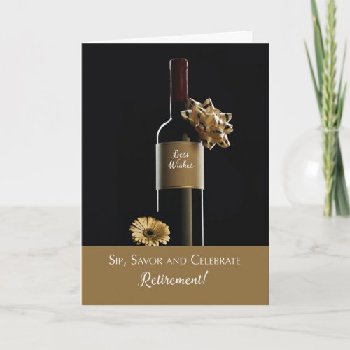 Congratulations on Your Retirement Wine Bottle Bow