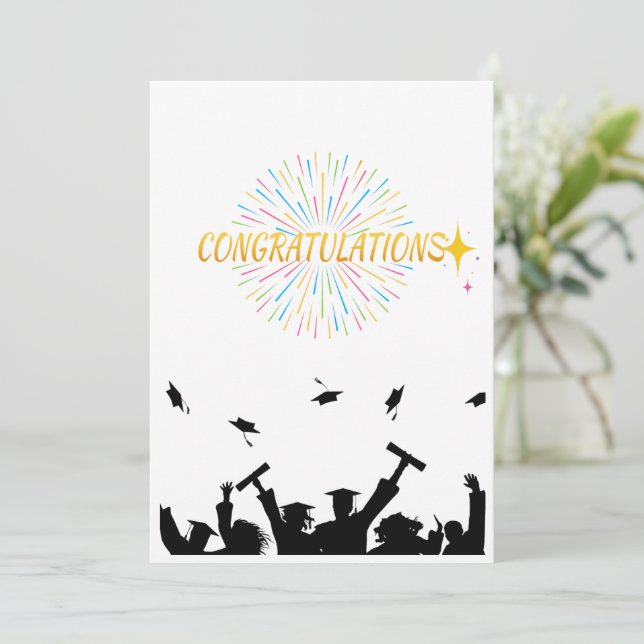 Congratulations on Your Success Flat Greeting Card (Standing Front)