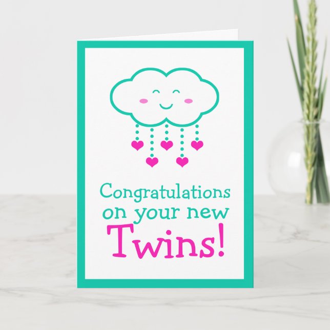 Congratulations on Your Twins Greeting Card (Front)