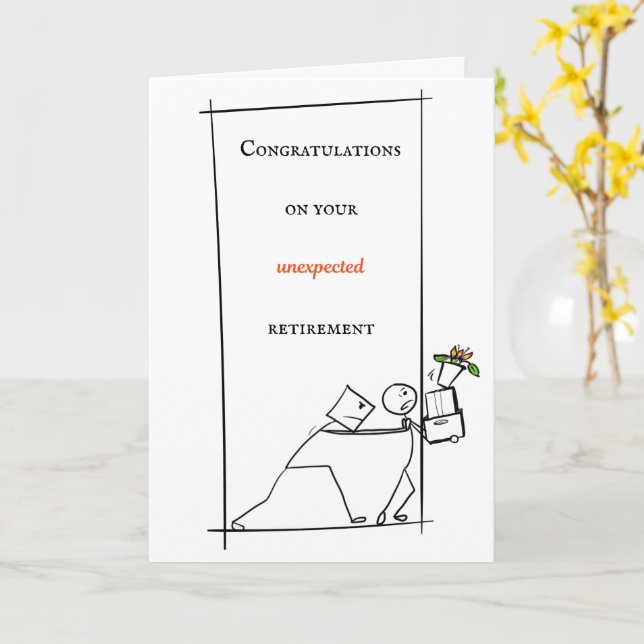 Congratulations on your unexpected retirement card (Yellow Flower)