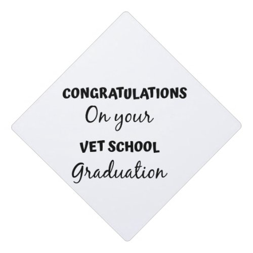 congratulations on your vet school graduation graduation cap topper