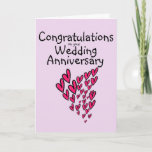 Congratulations on your wedding anniversary card