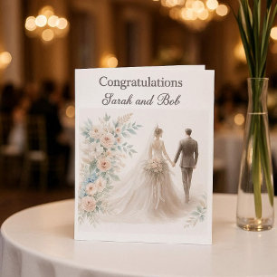 Congratulations on Your Wedding Bride and Groom  Card