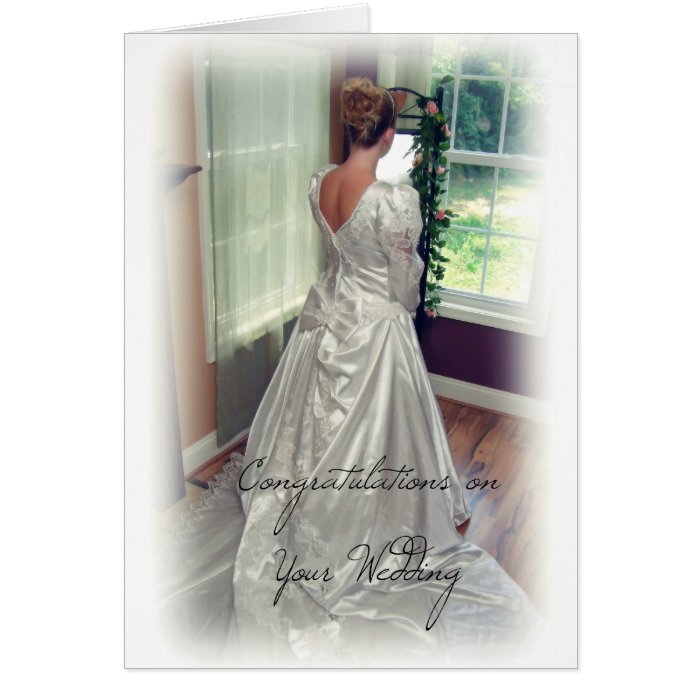 Congratulations On Your Wedding, Bride's Back Card