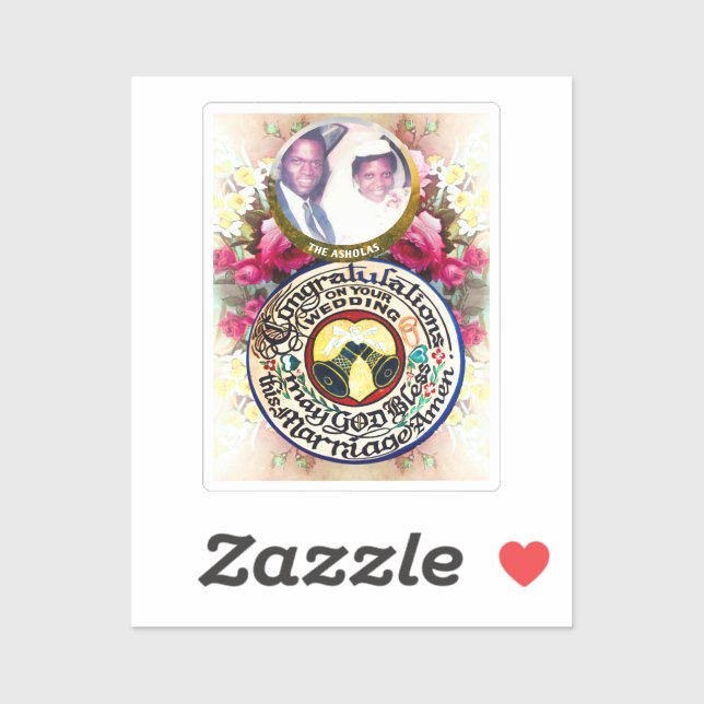 Congratulations on your wedding Custom-Cut Sticker (Sheet)