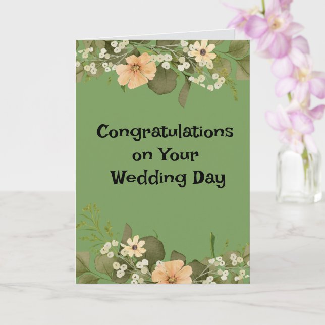 Congratulations on Your Wedding Day Card (Orchid)